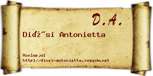 Diósi Antonietta névjegykártya